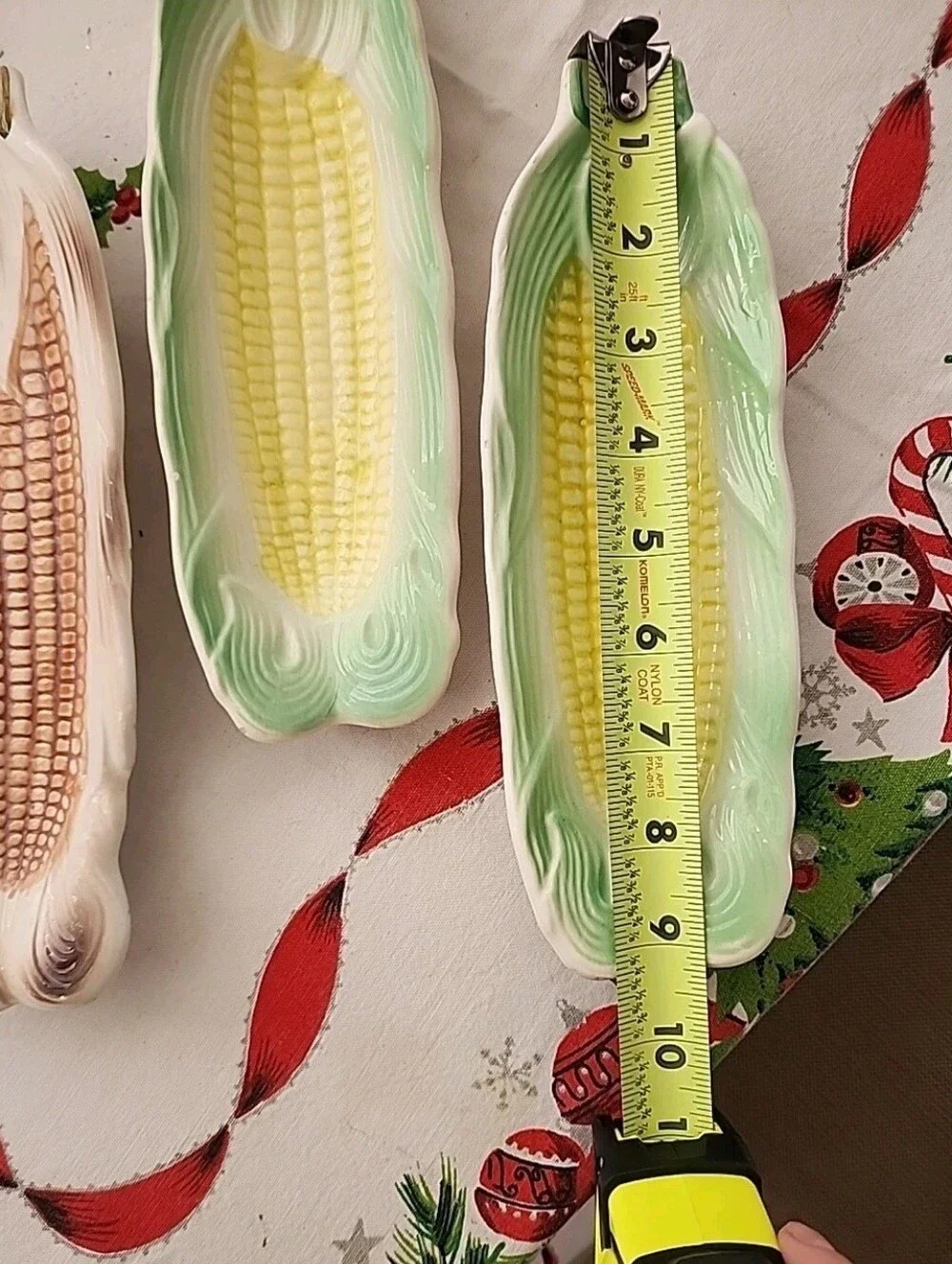 Vintage 1950s Corn on the Cob Dishes Ceramic Holders Set of Four